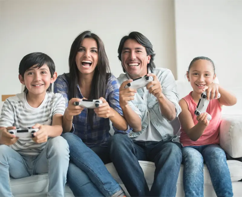 family-enjoying-video-games