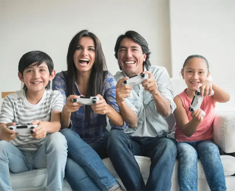 family-enjoying-video-games